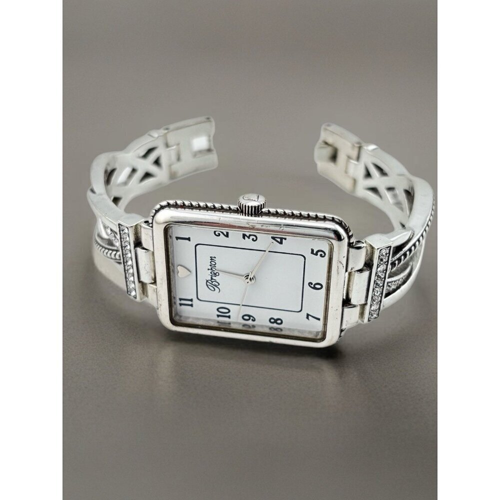 Brighton Neptune’s Rings Swirl Bracelet Watch With Clear Swarovski® Crystals